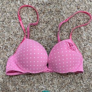 Victoria’s Secret love pink polka dot bra